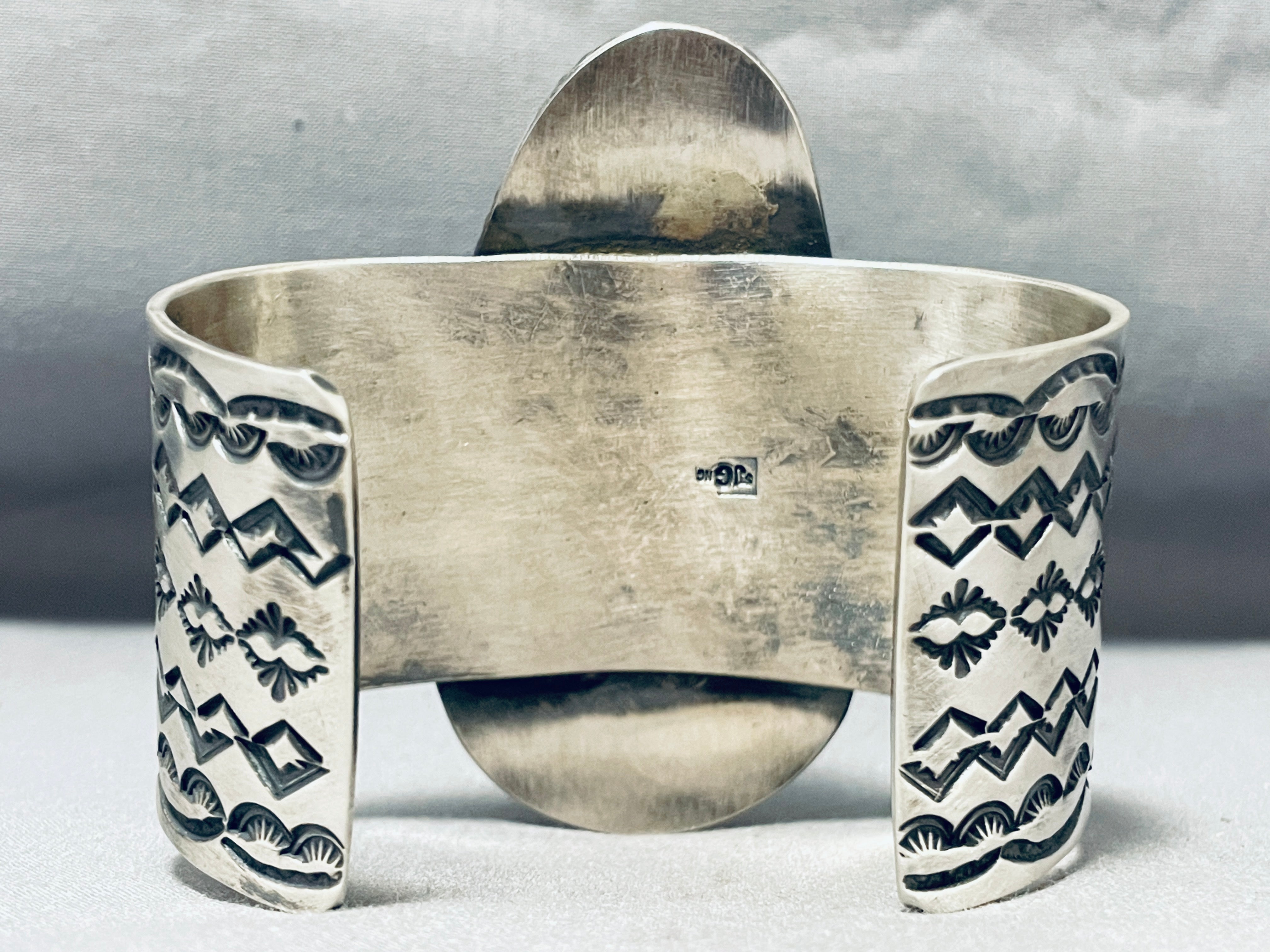 Authentic Navajo Blue Diamond Turquoise Sterling Silver Bracelet - 160g Handmade Native American Jewelry for Women, Boho Chic Accessory | Perfect for Festivals, Weddings & Gift Giving