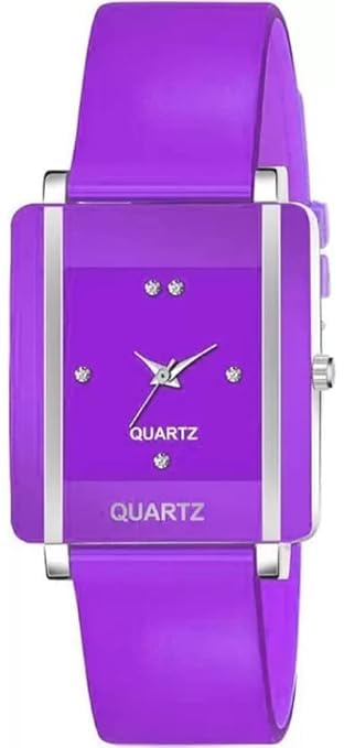 Stylish Analog Square Dial Watch for Women & Teen Girls - Heart Bracelet Design - Perfect Gift for Her - Ideal for Casual Wear, Date Nights & Special Occasions