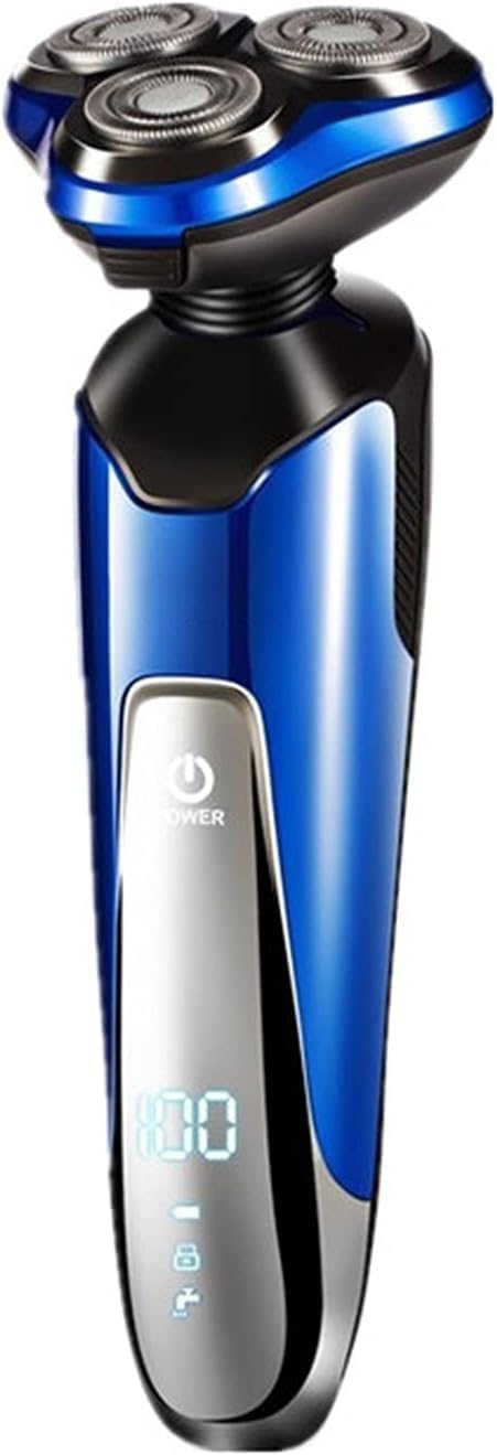 Electric Shaver for Men - Rechargeable 4-in-1 Rotary Beard Trimmer & Face Shaver with IPX6 Waterproof, Wet/Dry Use & USB Charging - Perfect for Travel, Gym & Daily Grooming