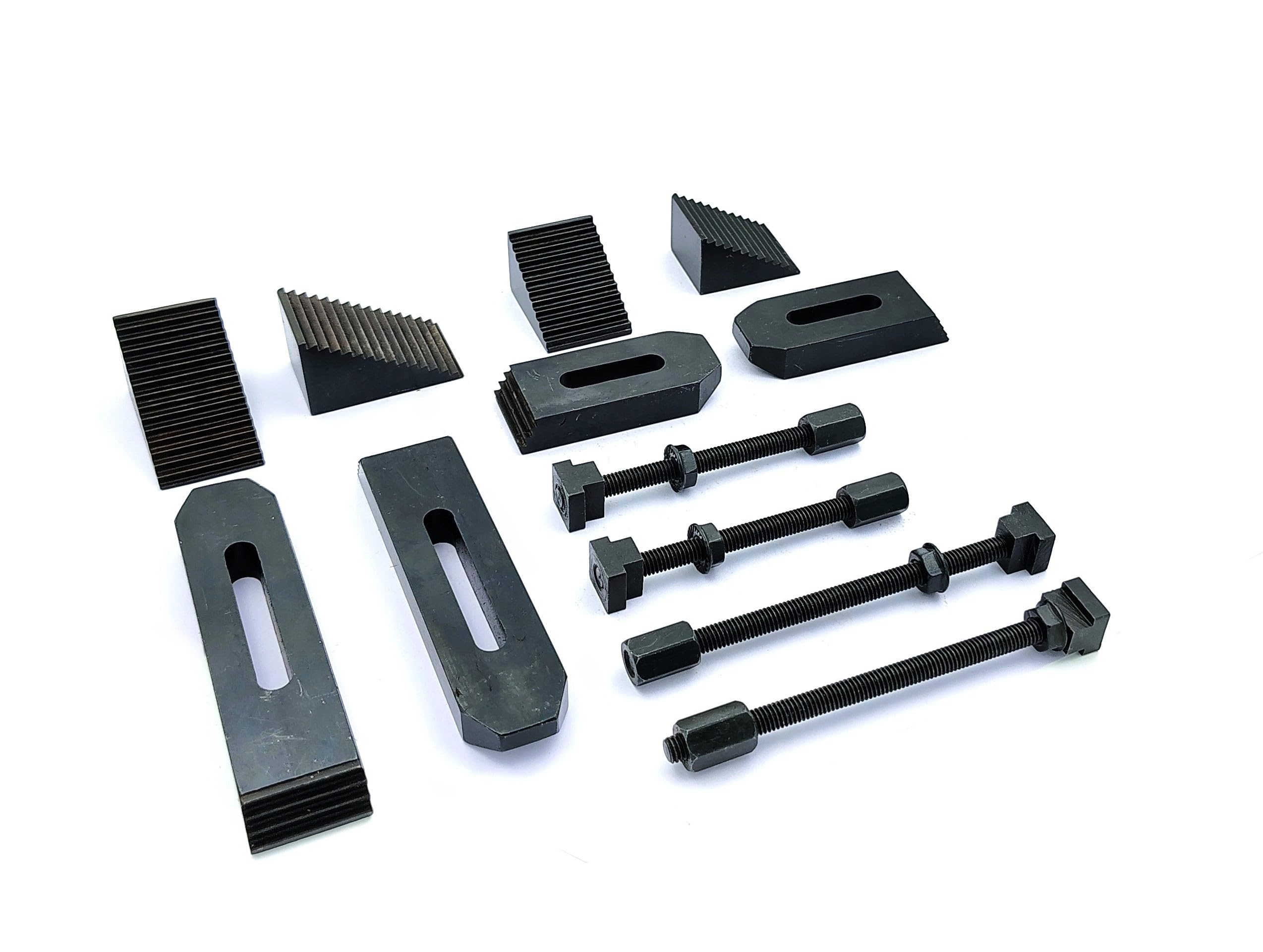 24 Pcs M6 (6mm) Clamp Kit Set for Rotary Tables, Milling Machines, Face Plates & Vertical Slides - Perfect for CNC Machining, Woodworking & Metalworking Projects