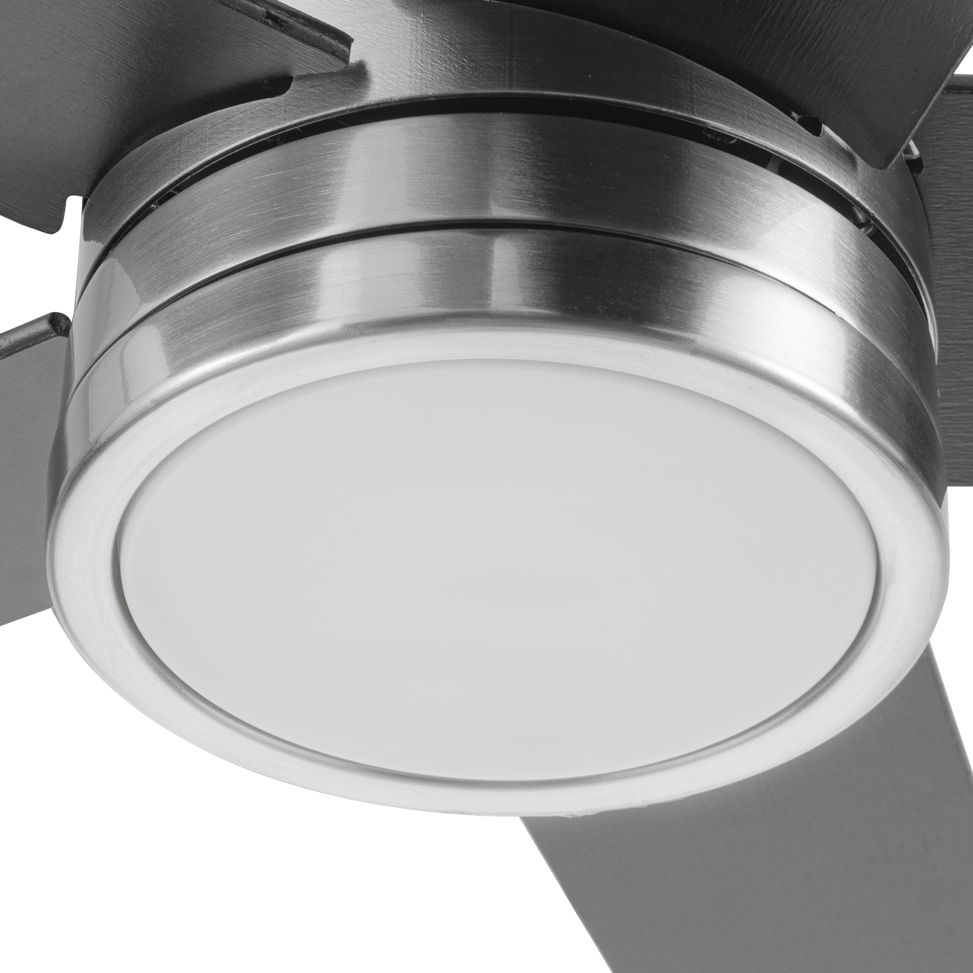 52 Inch Honeywell Graceshire Brushed Nickel Ceiling Fan with Light Kit & Remote Control - Perfect for Living Room, Bedroom, and Outdoor Patio