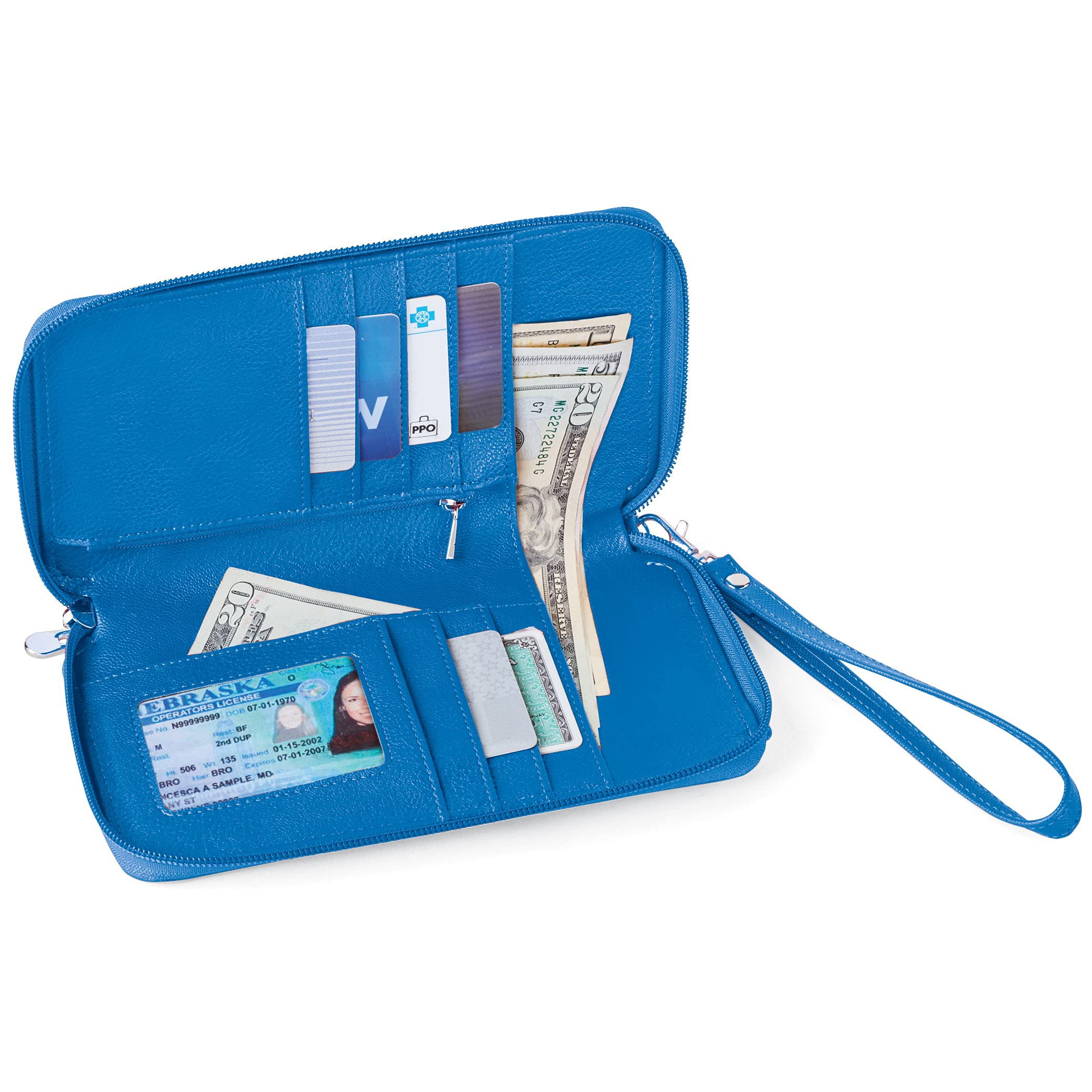RFID Blocking Crossbody Cell Phone Wallet with Adjustable Strap - Secure Hands-Free Purse for Women, Travel, Shopping & Daily Use