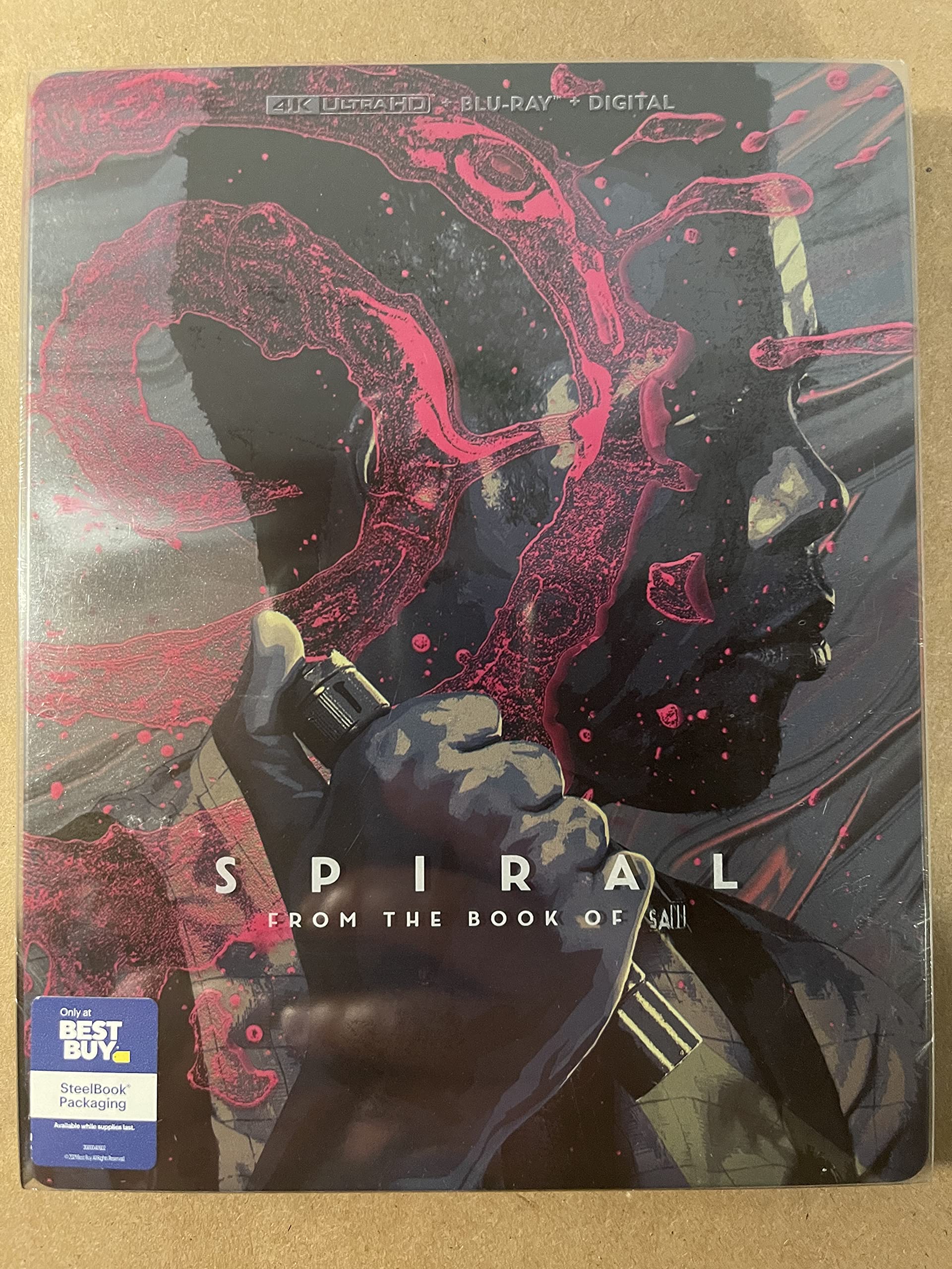 SPIRAL From the Book of SAW - Exclusive Steelbook Edition (4K Ultra HD + Blu-ray + Digital Copy) - Collector's Edition for Movie Night & Horror Film Enthusiasts