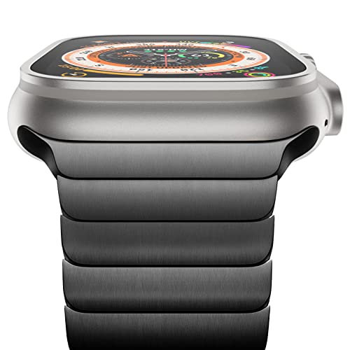 NewWays Stainless Steel Band for Apple Watch - Durable Metal Replacement Strap with Secure Clasp - Perfect for Workouts, Business & Everyday Wear