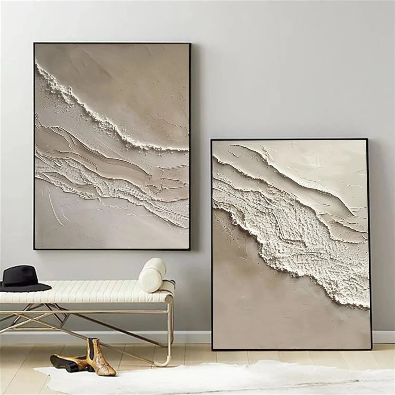 Ocean and Sky Painting Set of 2 - Premium Wall Art for Home & Office Decor | Coastal Landscape Paintings | Perfect for Living Room, Bedroom & Office