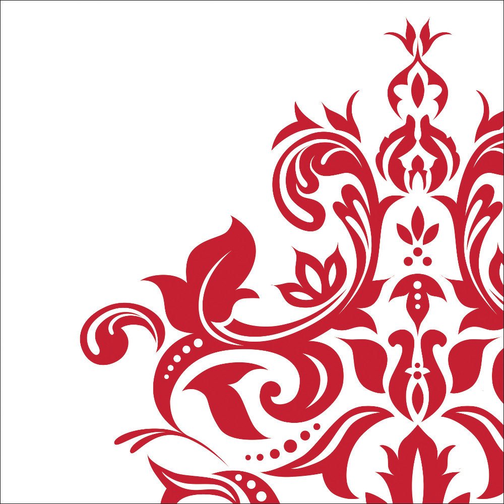 Creative Converting Ruby Anniversary Luncheon Napkins - 24-Pack Premium Paper Napkins for 40th Anniversary Party, Wedding, Bridal Shower & Special Events - Elegant Red Tableware Decor
