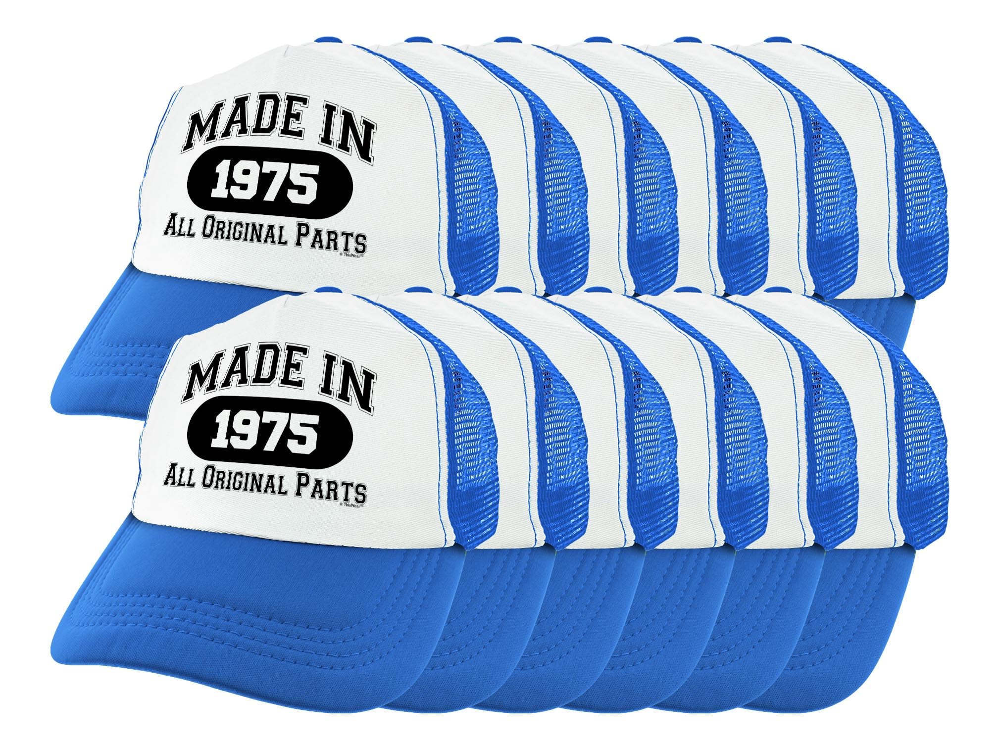 ThisWear 50th Birthday Snapback Trucker Hat - Milestone Year Celebration Cap with Original Design | Perfect for Birthday Parties, Gifts & Special Occasions