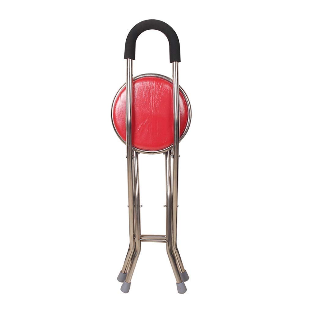 Lightweight Folding Walking Stick Seat with 4-Legged Alloy Frame - Supports 200kg Static Load, Breathable Design for Comfort - Perfect for Hiking, Travel, and Outdoor Activities