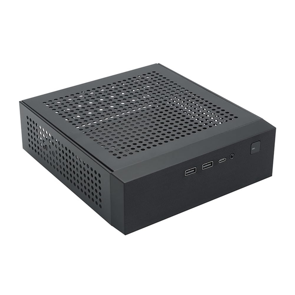 Fxndknjks 1 Set M09 HTPC Mini ITX Computer Case - Compact Desktop Chassis with Wall Mount Support for Home Theater & Office PC Builds