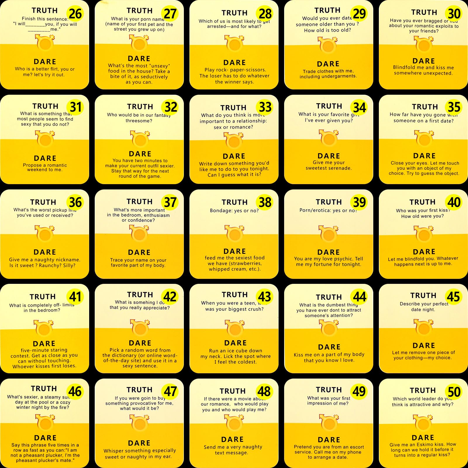 Truth or Dare Sex Card Game for Couples - Romantic Intimacy Deck with 50 Erotic Challenges | Adult Party Game for Date Nights & Spicing Up Relationships (Bilingual English/Spanish)