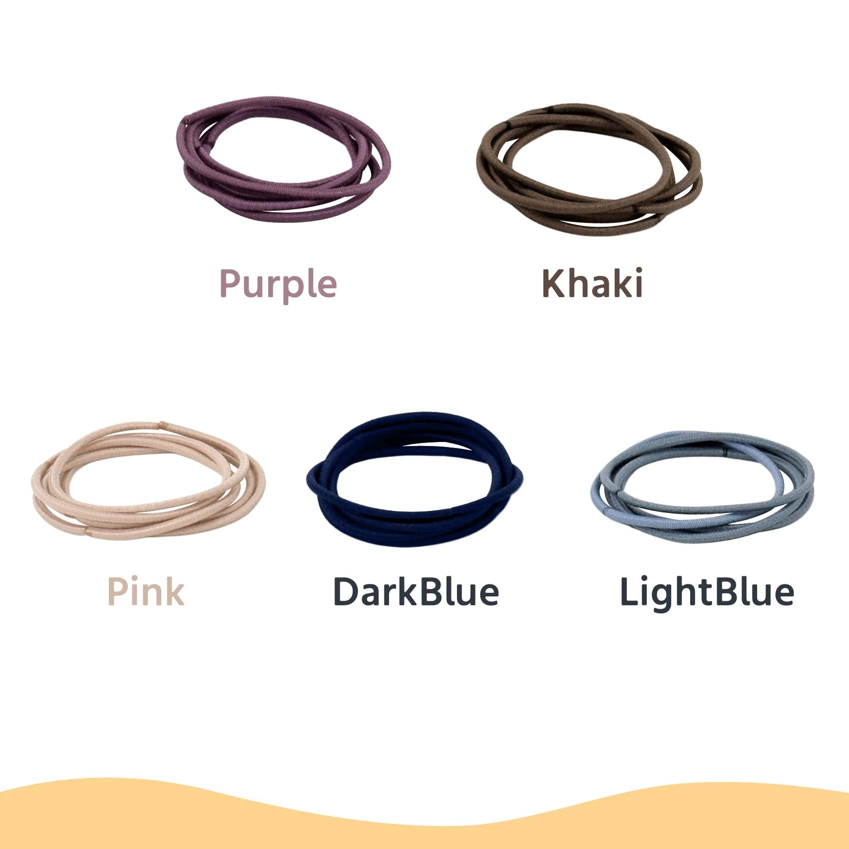 50 Pcs Dark Blue Elastic Hair Ties - Soft No Damage Hair Bands for Women, Girls & Kids - Perfect for Ponytails, Braids & Everyday Hairstyles - Hair Accessories for School, Work & Sports