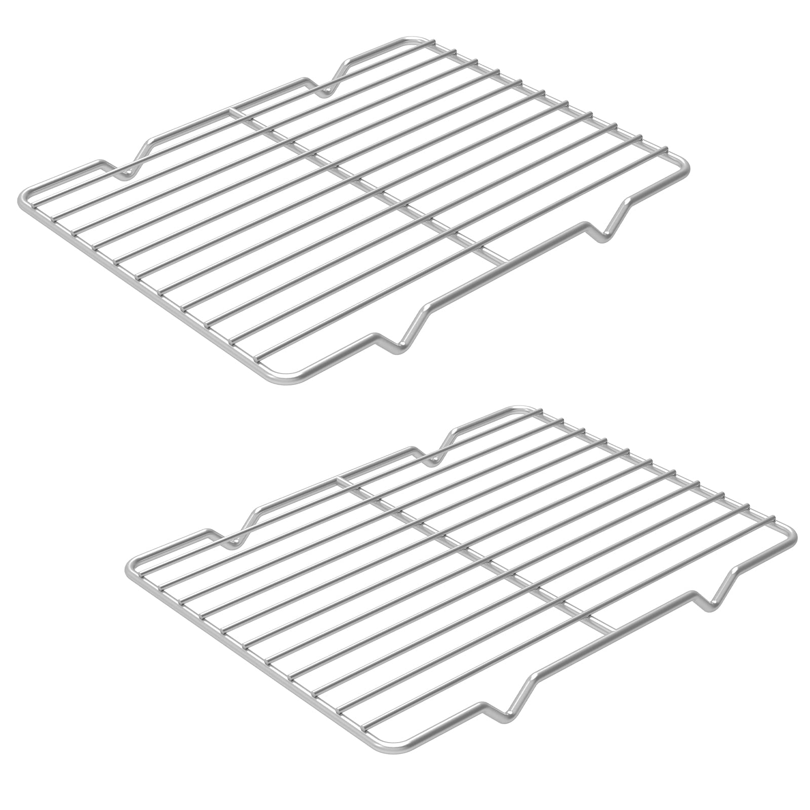 Linkidea 2-Pack Stainless Steel Baking Cooling Rack Set - 7.8'' x 10.2'' Oven-Safe Metal Grate for Roasting, Grilling & Baking | Perfect for Cookies, Breads, Pans & Disposable Trays