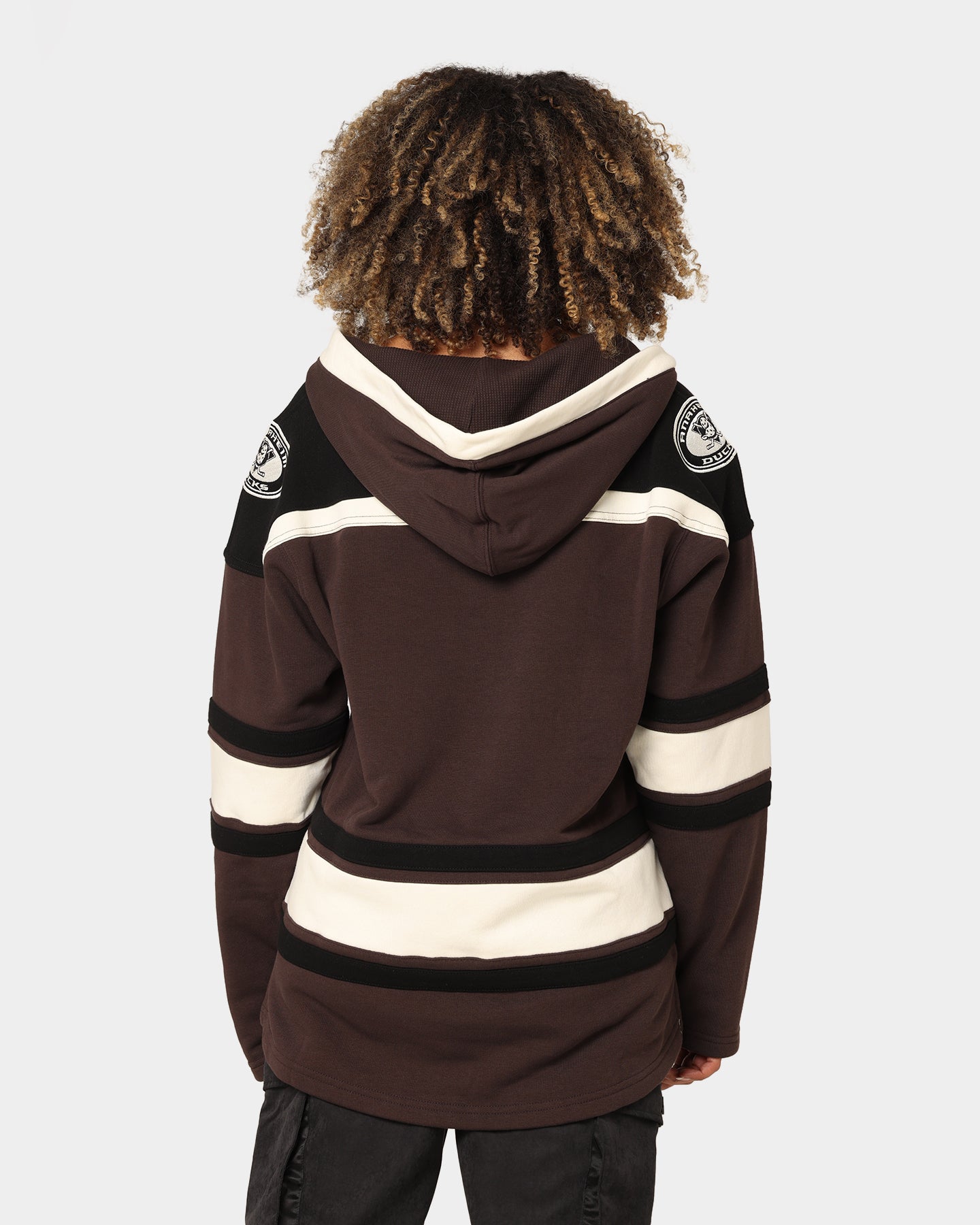 47 Brand Anaheim Ducks Superior Lacer Hoodie Brown - Men's Premium NHL Hockey Pullover Sweatshirt for Game Day & Casual Wear