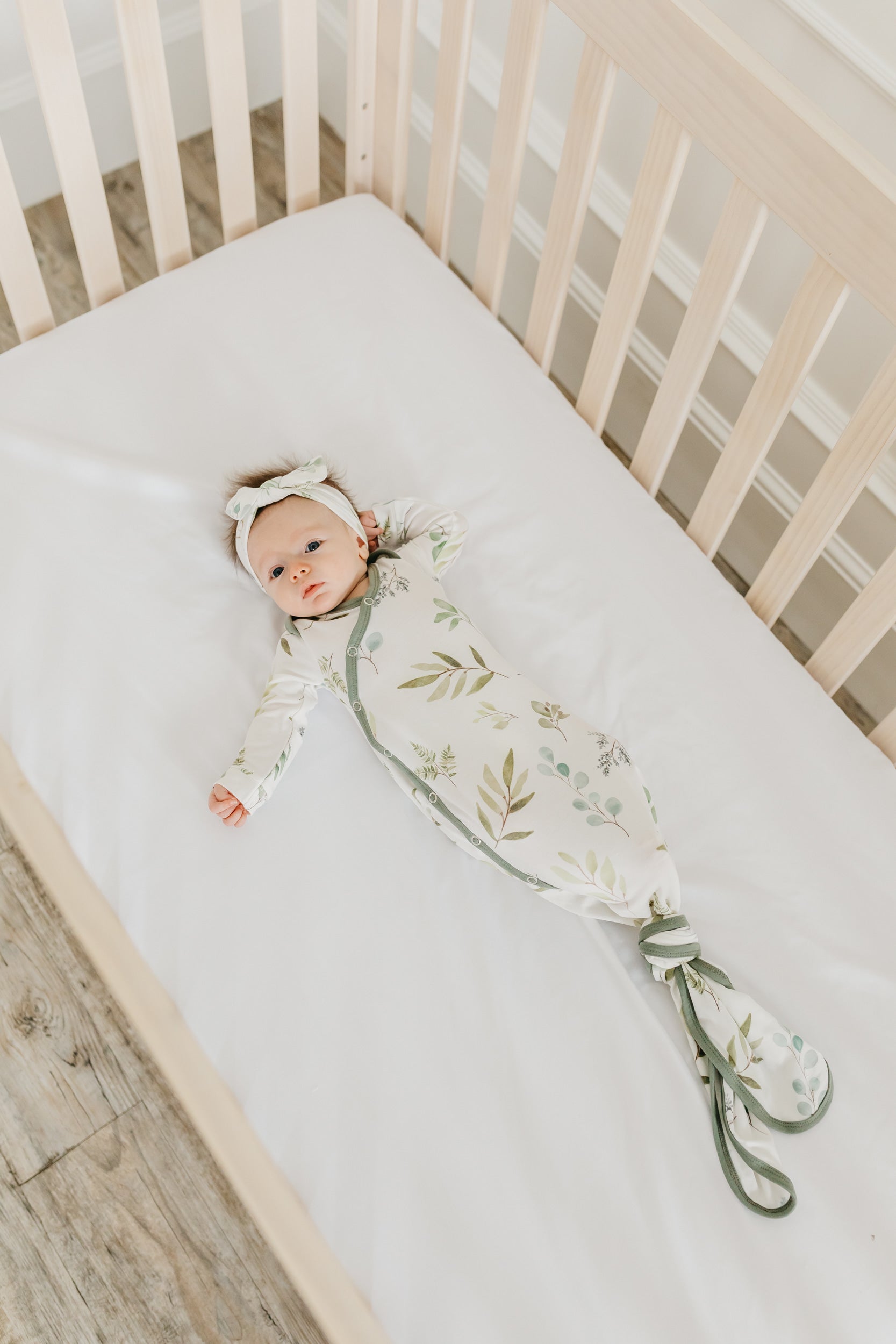 Newborn Knotted Gown - Soft Cotton Baby Sleepwear for Boys & Girls | Perfect for Hospital, Home & Photo Shoots