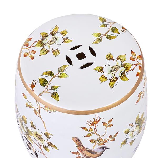 Birds & Branches Garden Stool - Outdoor Decorative Seating for Patio, Lawn, and Garden Decor - Perfect for Relaxing in Your Backyard or as a Unique Home Accent