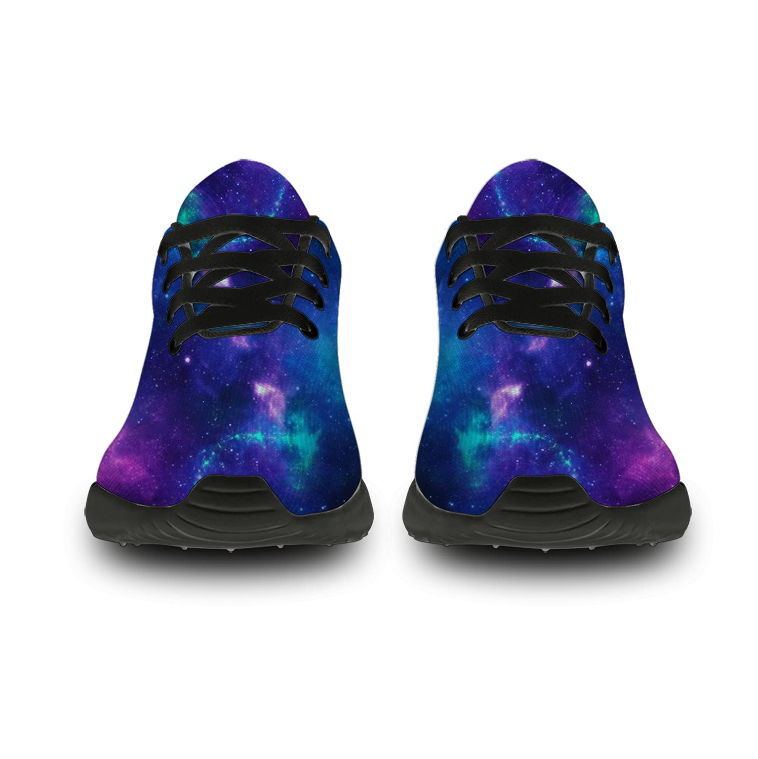 **Unisex Galaxy Print Running Shoes - Men's Size 9.5 / Women's Size 11 - Blue & Purple Cosmic Sneakers for Walking, Tennis & Casual Wear - Perfect Gift for Men & Women**    *(Use for jogging, gym workouts, outdoor activities, or stylish everyday wear.)*