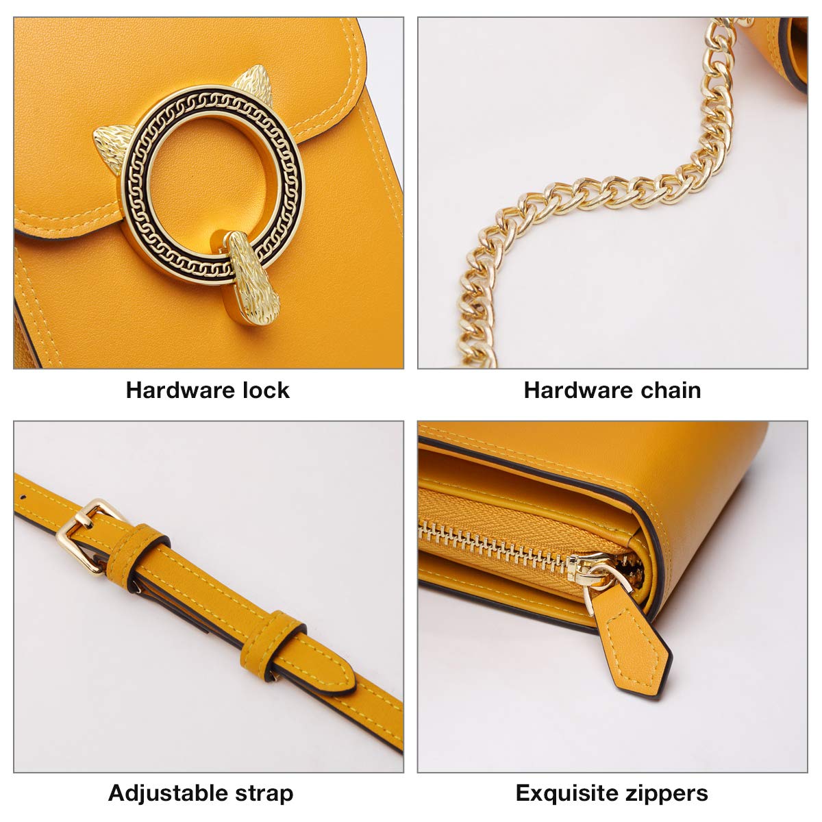 Genuine Leather Crossbody Phone Purse for Women - Stylish Cowhide Leather Crossbody Bag with Phone Pocket - Perfect for Daily Use, Travel & Shopping