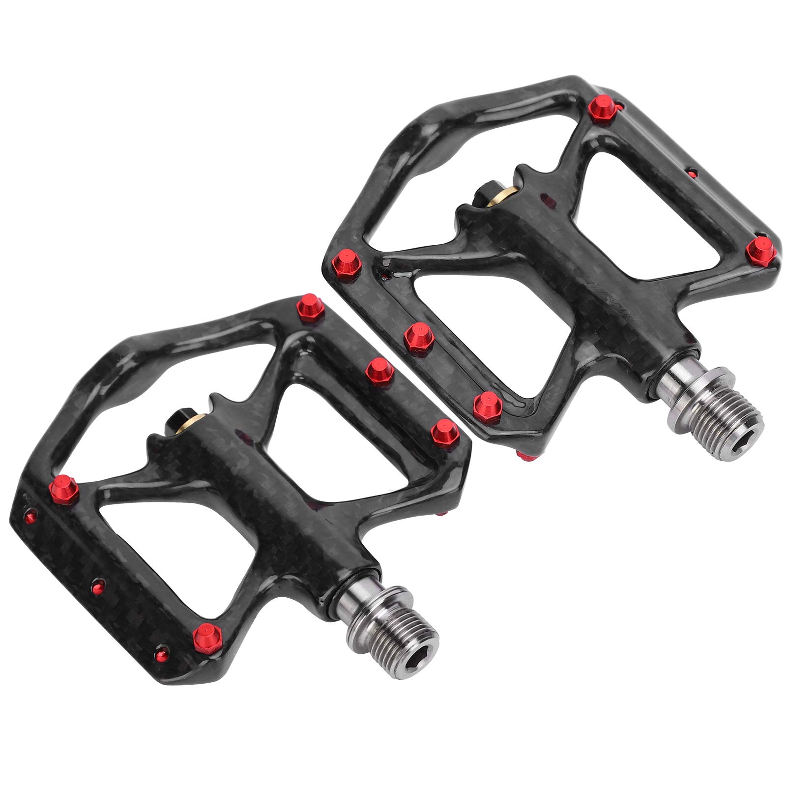 Tomanbery Self-Locking Ultralight Road Bike Pedals - Clipless Bicycle Pedals with Bearings for Road Cycling | Perfect for Commuting, Training & Racing