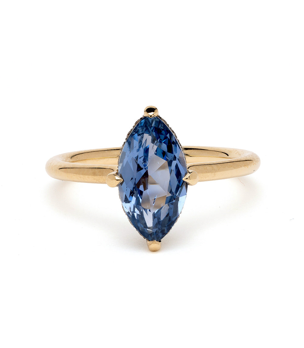 Billie 2 38Ct Blue Sapphire Marquise Cut Engagement Ring for Women - Perfect for Proposals, Weddings & Anniversary Gifts