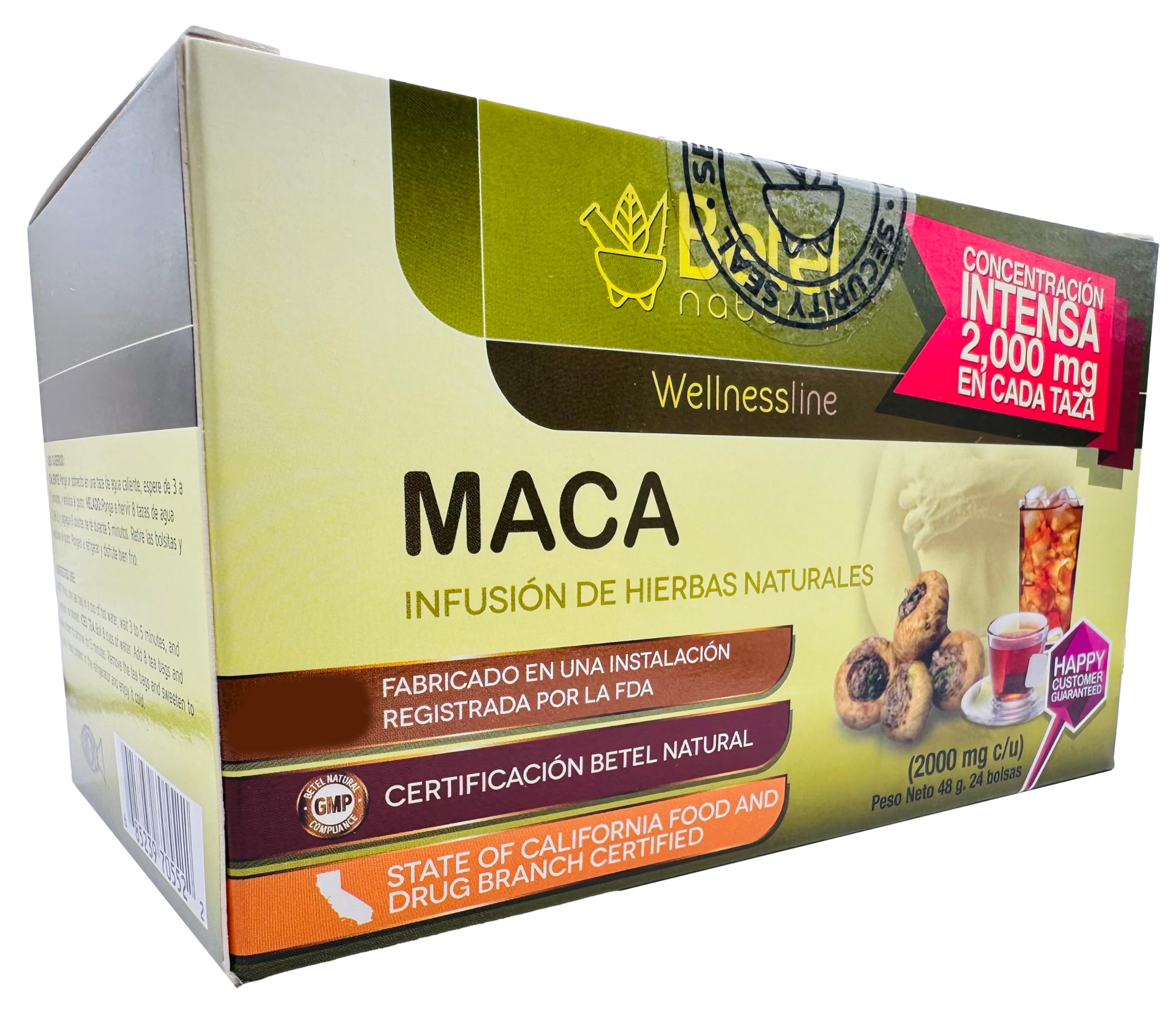Organic Peruvian Maca Root Tea - 100% Natural Energy Booster with Powerful Flavonoids - 24 Herbal Tea Bags for Stress Relief & Hormonal Balance - Perfect for Morning Boost or Afternoon Pick-Me-Up