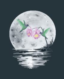Hummingbirds Full Moon