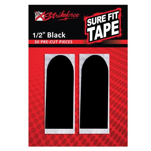KR Strikeforce Black Sure Fit 1/2 Inch Bowling Tape - 30 Pieces - Perfect for Grip Enhancement & Finger Protection in Bowling Games
