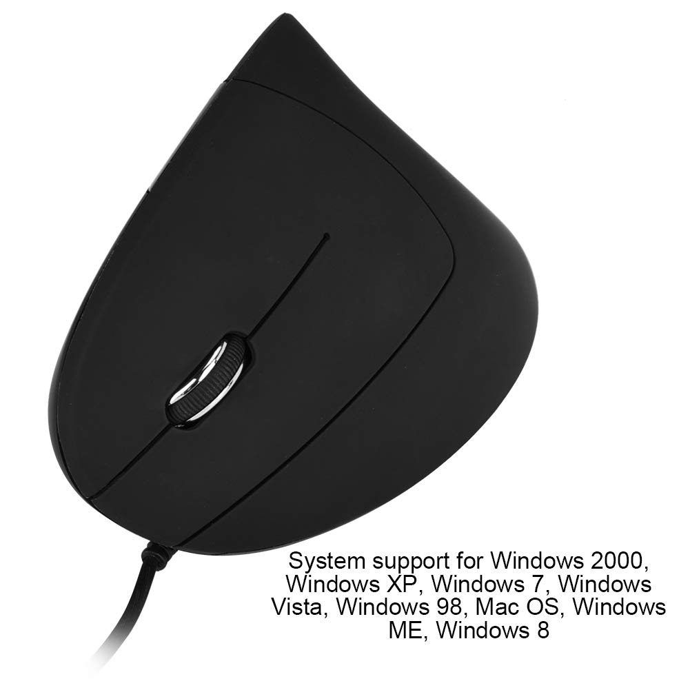 Wired Vertical Ergonomic Mouse for Left Hand - Gaming & Office Wrist Support Mouse for Laptop, PC, and Computer Use