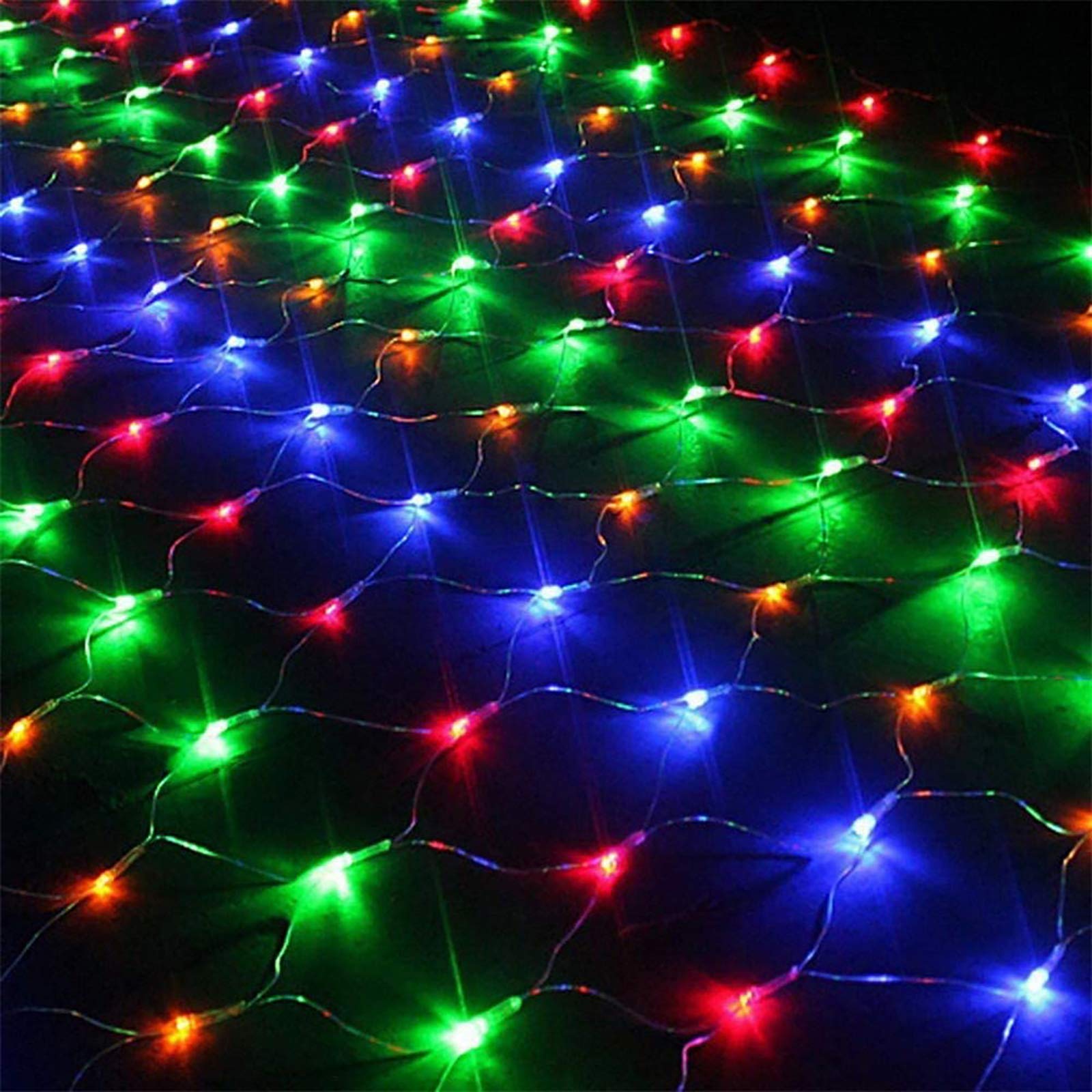 Solar Powered 200 LED Outdoor Net Lights - Waterproof 3x2m Mesh Fairy String Lights with 8 Lighting Modes | Decorative Lighting for Christmas Trees, Patio, Balcony, Wall & Roof | Perfect for Garden Parties, Holiday Decor & Backyard Ambiance (Multicolor)