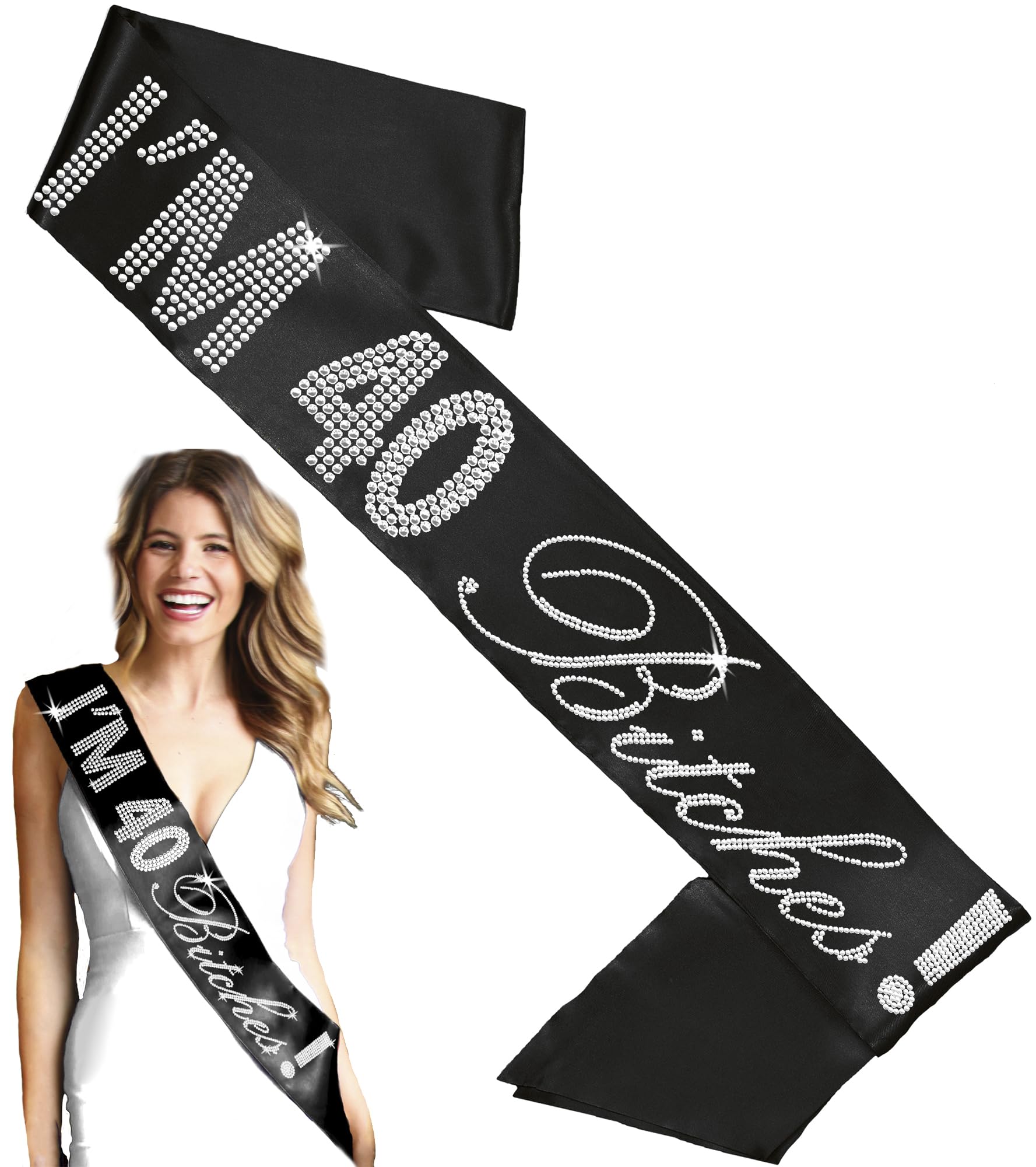 40th Birthday Satin Sash - Elegant 'It's My 40th Birthday' Premium Sash for Women - Perfect for Birthday Parties, Milestone Celebrations & Photo Props
