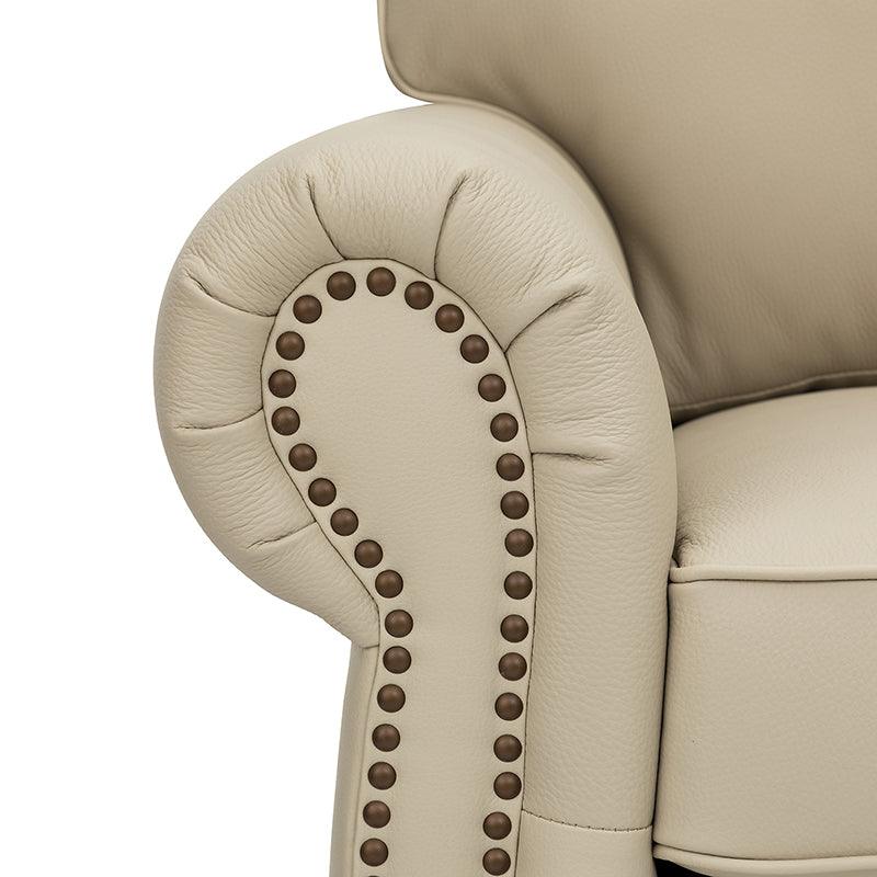Flavio 81 Genuine Leather Sofa - Premium Full Grain Leather Couch for Living Room, Lounge & Office - Comfortable Modern Sectional Sofa with Sturdy Wood Frame