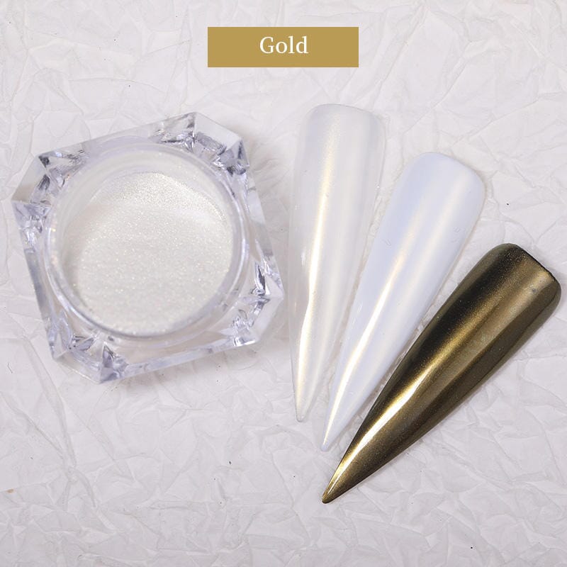 Mermaid Gradient Chrome Powder for Nails - Holographic Nail Art Pigment for Gel & Acrylic Manicures - Perfect for Salon, DIY Home Nails & Special Occasions