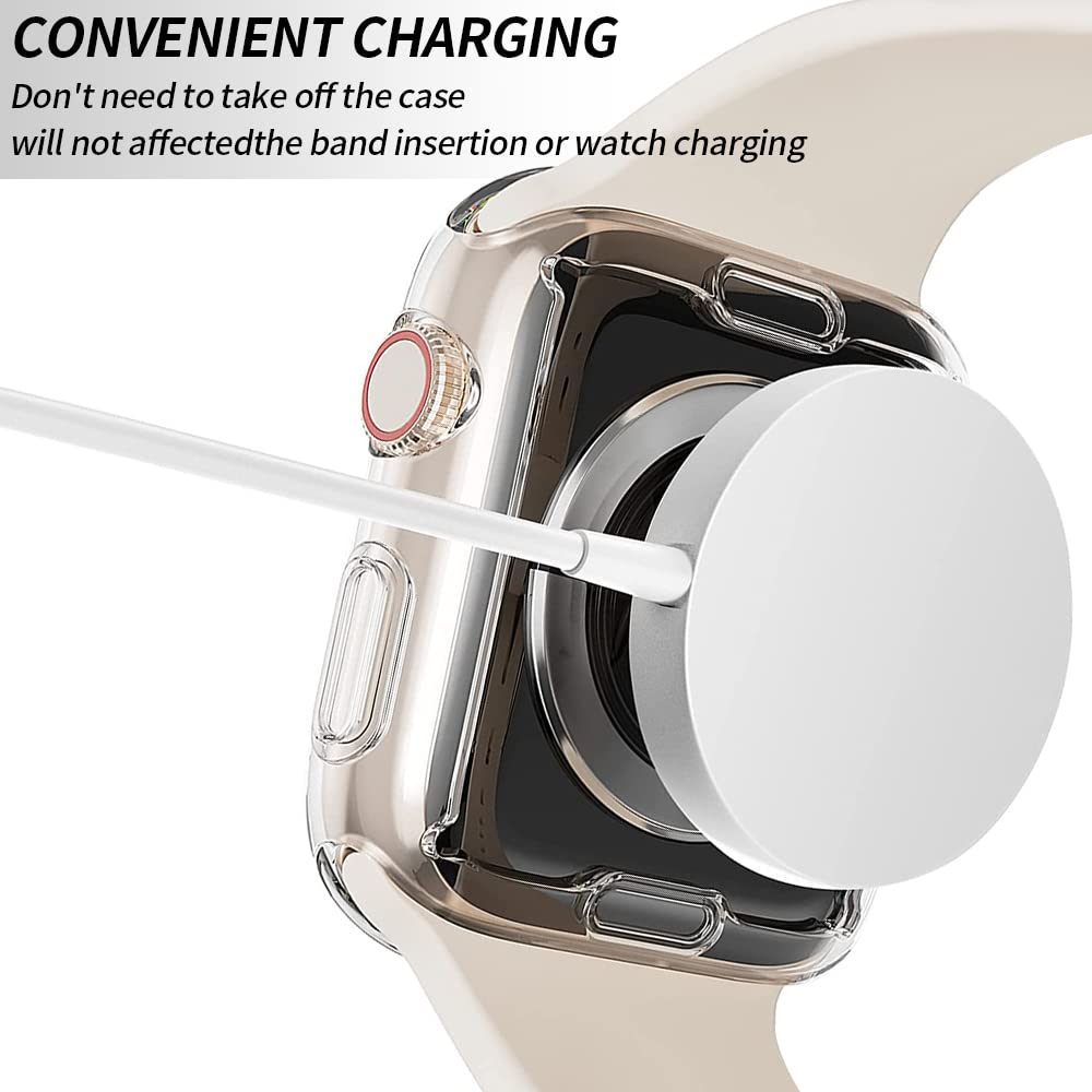 HANKN 41mm Screen Protector Case for Apple Watch 7/8/9 - Soft TPU Shockproof Cover for Daily Use & Sports