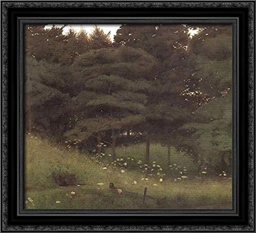Robert Bateman The Dead Knight 22x20 Black Ornate Wood Framed Canvas Art - Gothic Home Decor for Living Room, Bedroom & Office Wall