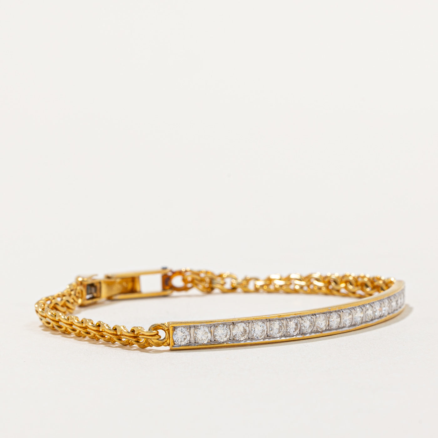 0.80ctw Diamond Row Bracelet - 6.25