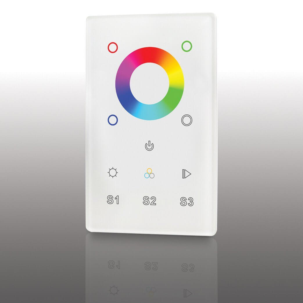 Wall Mounted RGB LED Controller 24V - 1 Zone 3 Scenes Smart Lighting Panel for Home Theater, Gaming Room & Bedroom Decoration