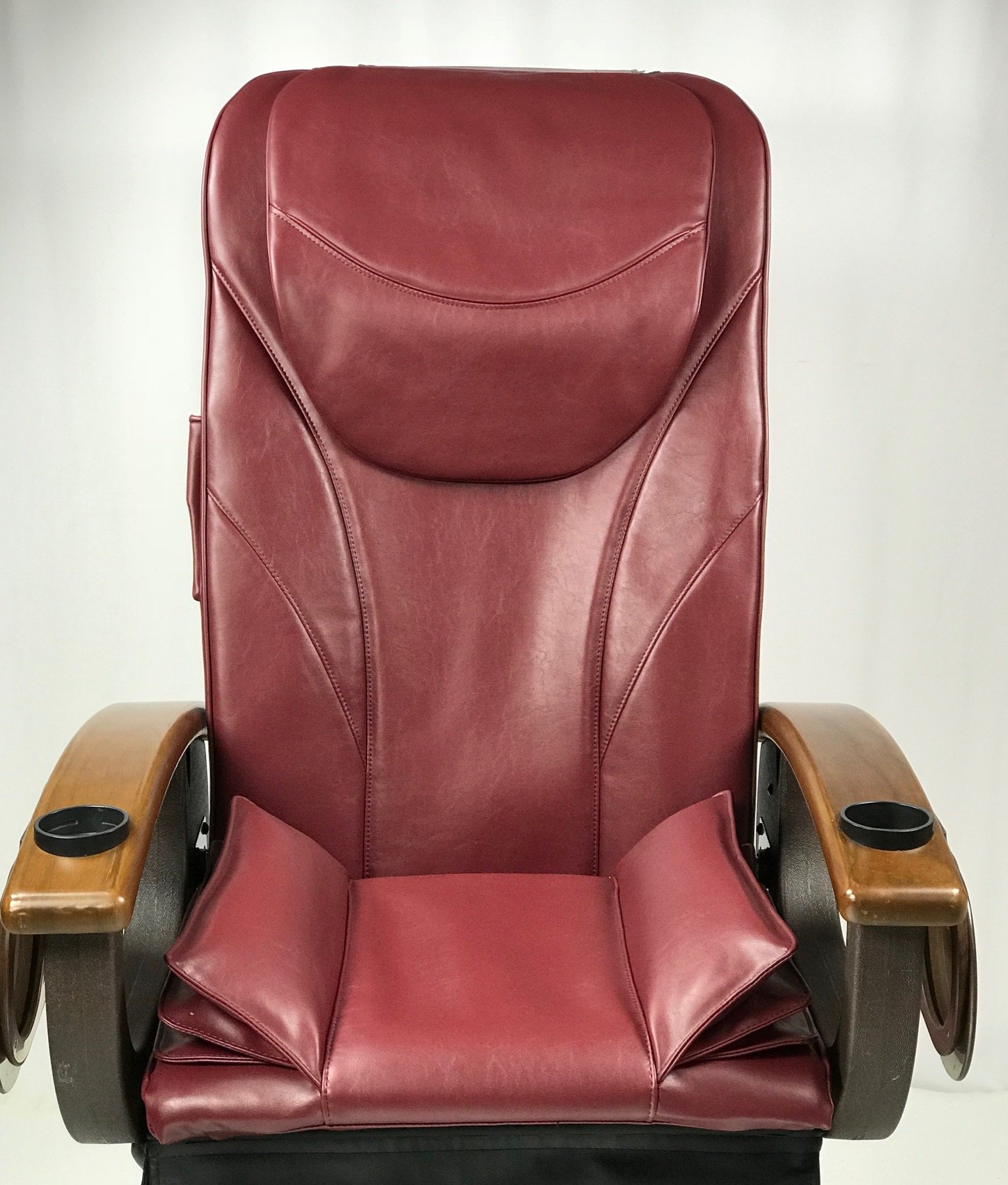 **ZKZ Salon Pedicure Chair Massage Cushion with Air Seat Cover - Burgundy Spa Comfort for Nail Salons & Home Relaxation**