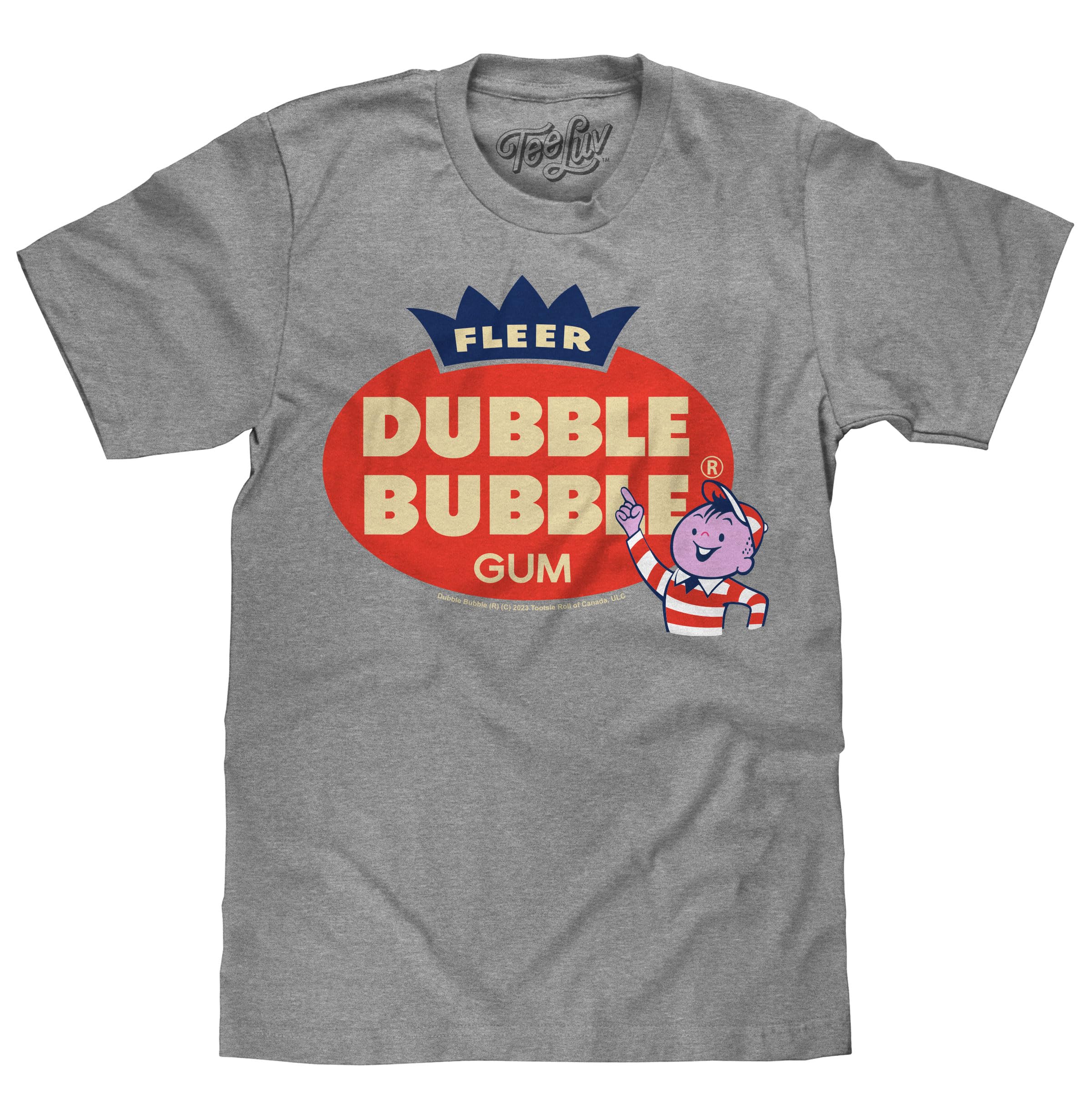 Vintage Fleer Cartoon Character T-Shirt for Men - Soft Cotton Graphic Tee with Dubble Bubble Candy Design | Casual Wear, Retro Outfits, Gift for Candy Lovers
