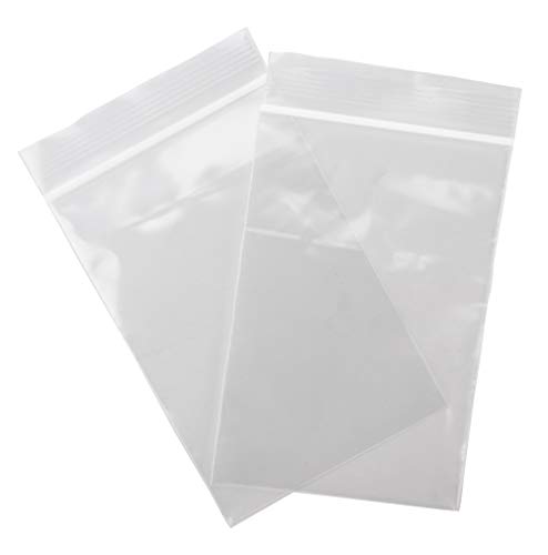 MMBM Resealable Poly Bags 13x18 Inch - 1000 Pack, 2 Mil Thick Clear Plastic Storage Bags with Lock Seal Zipper for Food, Crafts, Office Supplies & Household Organization