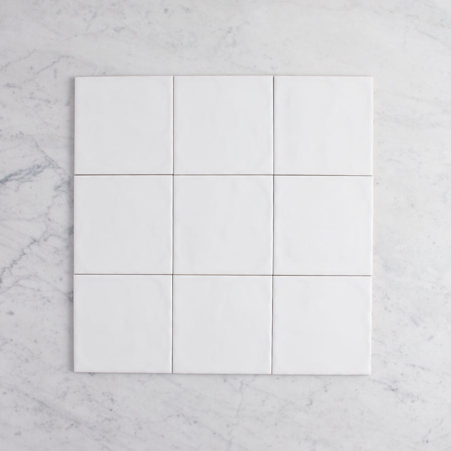 Premium Newport Matte Large Square White Tile - 12x12 Inch Ceramic Wall & Floor Tile for Bathroom, Kitchen, and Backsplash