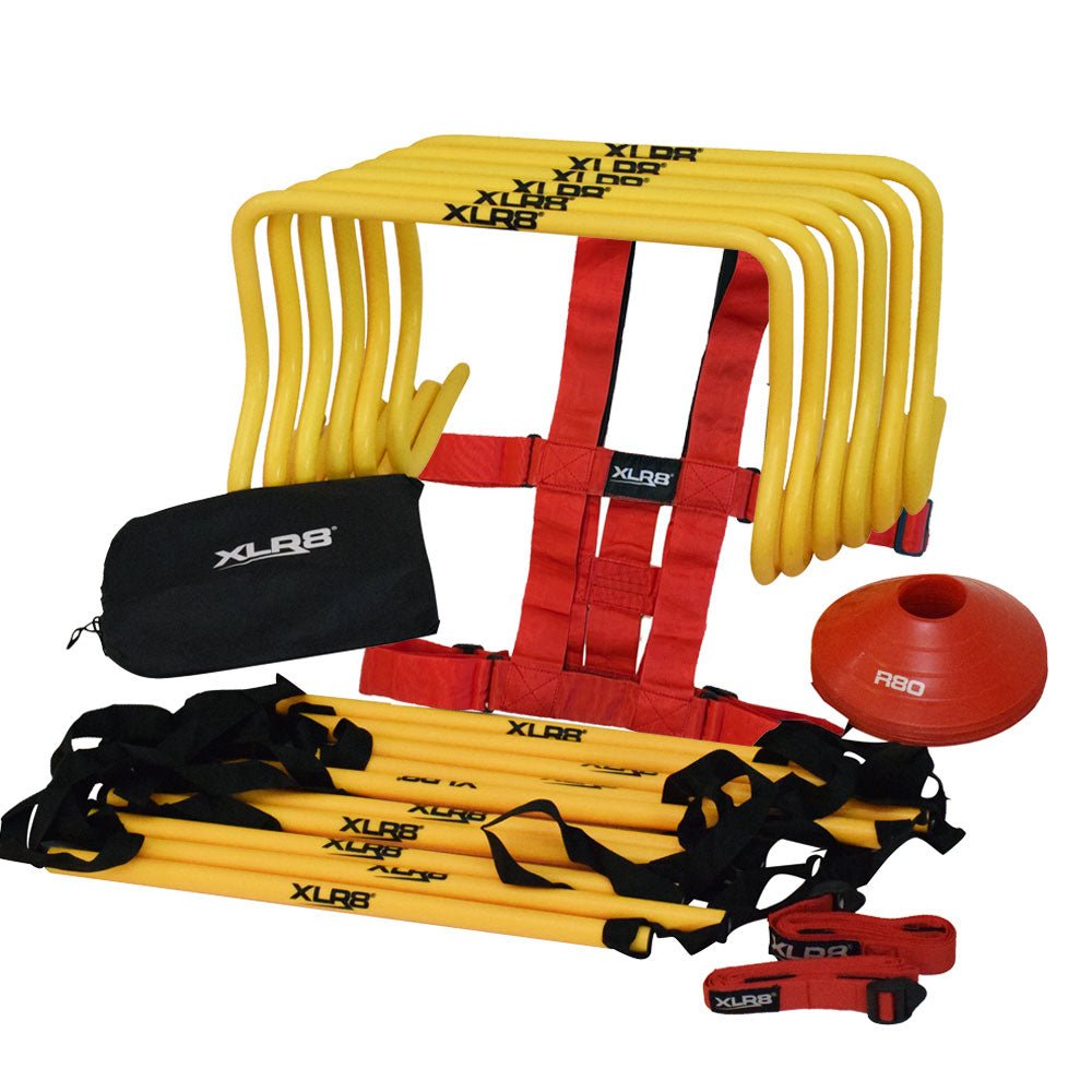XLR8 Speed & Agility Training Set for Athletes - Football, Soccer & Field Sports Gear - Improve Performance for Sprinting, Cutting & Quick Direction Changes
