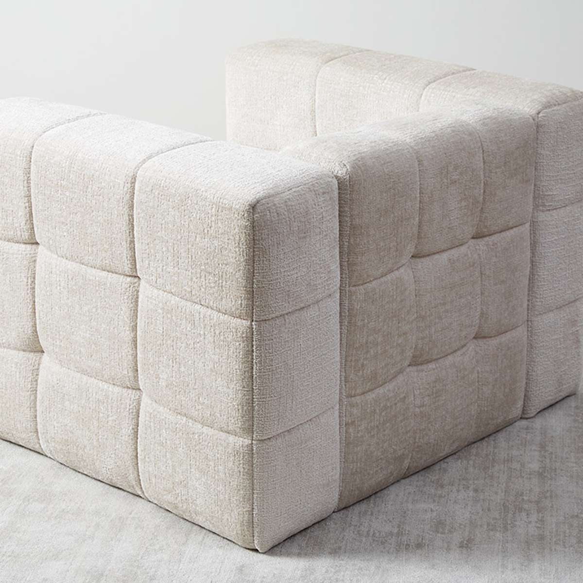 Lenny Armchair in Beige - Modern Comfortable Lounge Chair for Living Room, Bedroom & Office - Perfect for Relaxing & Reading