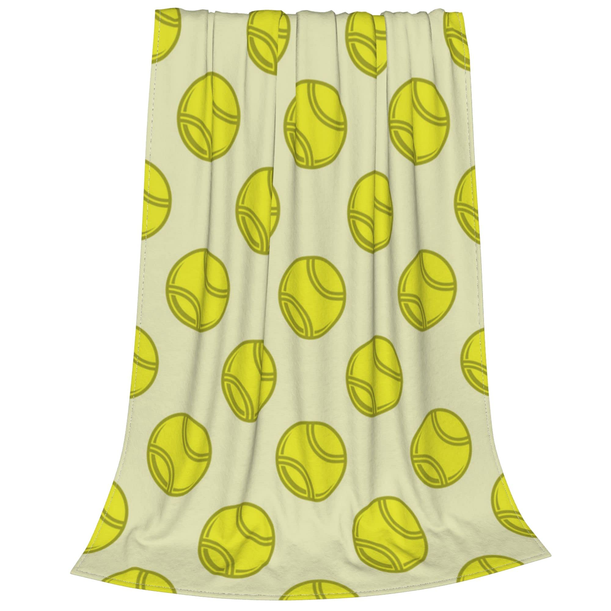 Soft Flannel Fleece Blanket - Queen & King Size Plush Throw for Couch, Sofa & Bed | All-Season Cozy Blanket in Softball Yellow | Perfect for Lounging, Movie Nights & Winter Warmth