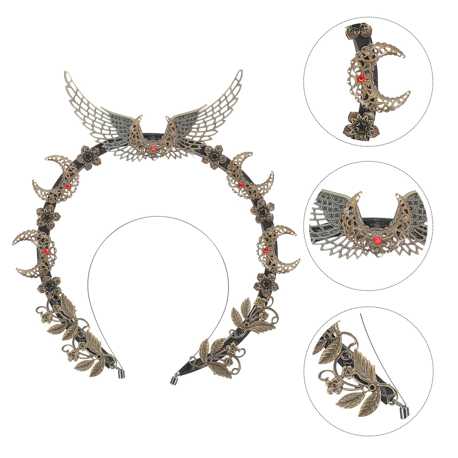 Beaupretty 2-Pack Lightweight Gothic Hair Bands with Spikes - Elegant Hair Accessories for Women, Wedding, Pageant, Dance & Special Occasions | Perfect for Cosplay, Gothic Fashion & Alternative Style Events
