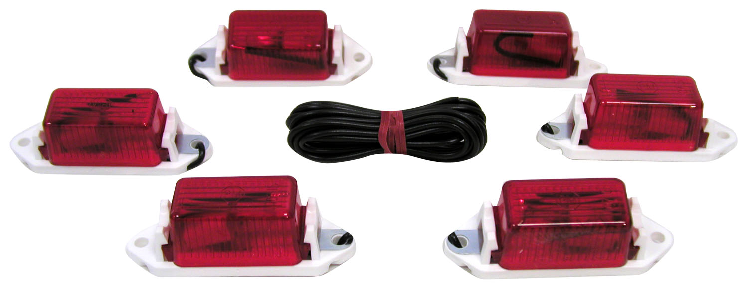 PM V107 6R 6-Piece Mini LED Light Kit in Light Red - Perfect for Home Decor, DIY Projects, and Party Lighting