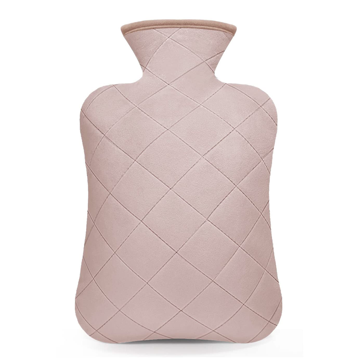 Premium Hot Water Bottle for Pain Relief - Soft Light Pink, Leak-Proof & Comfortable - Perfect for Menstrual Cramps, Back Pain & Cold Nights