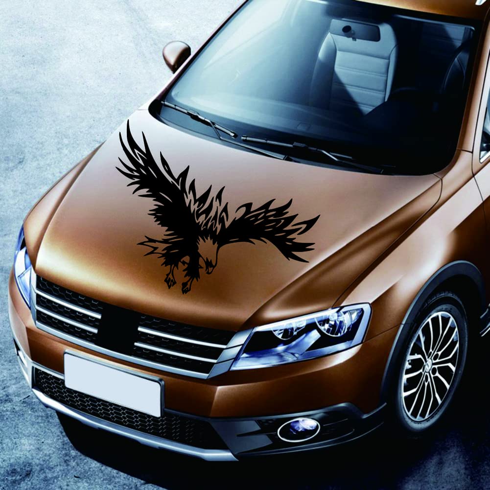 Gigicloud Flying Wings Eagle Car Decals - Cool Eagle-Shaped Vinyl Stickers for Car Hood, Body & Side - Universal Self-Adhesive Automotive Graphics for Styling (Perfect for Trucks, SUVs & Sports Cars)