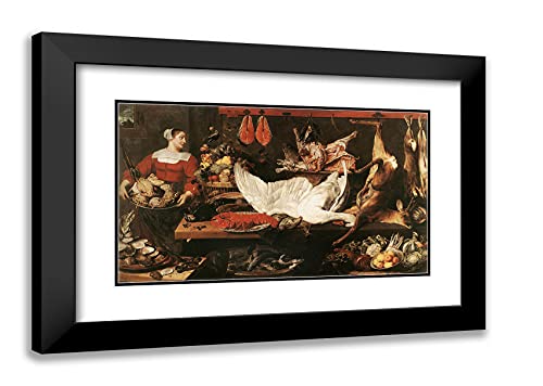 Black Modern Wood Frame with Double Matting