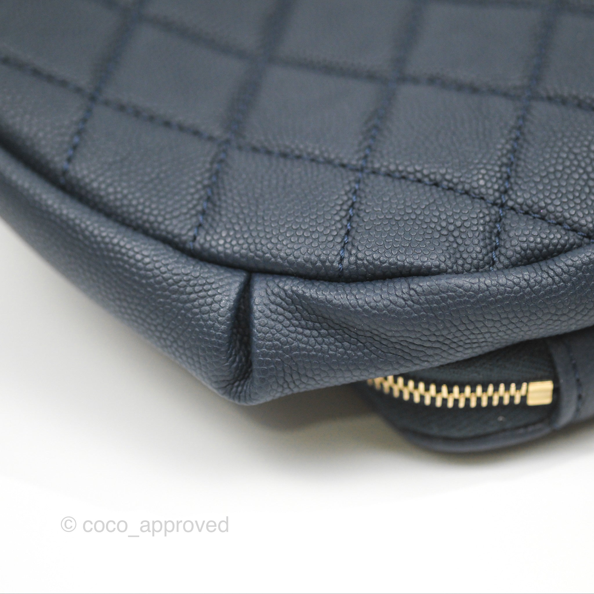 Chanel Business Affinity Waist Belt Bag in Navy Caviar Leather with Gold Hardware - Perfect for Work, Travel & Evening Events