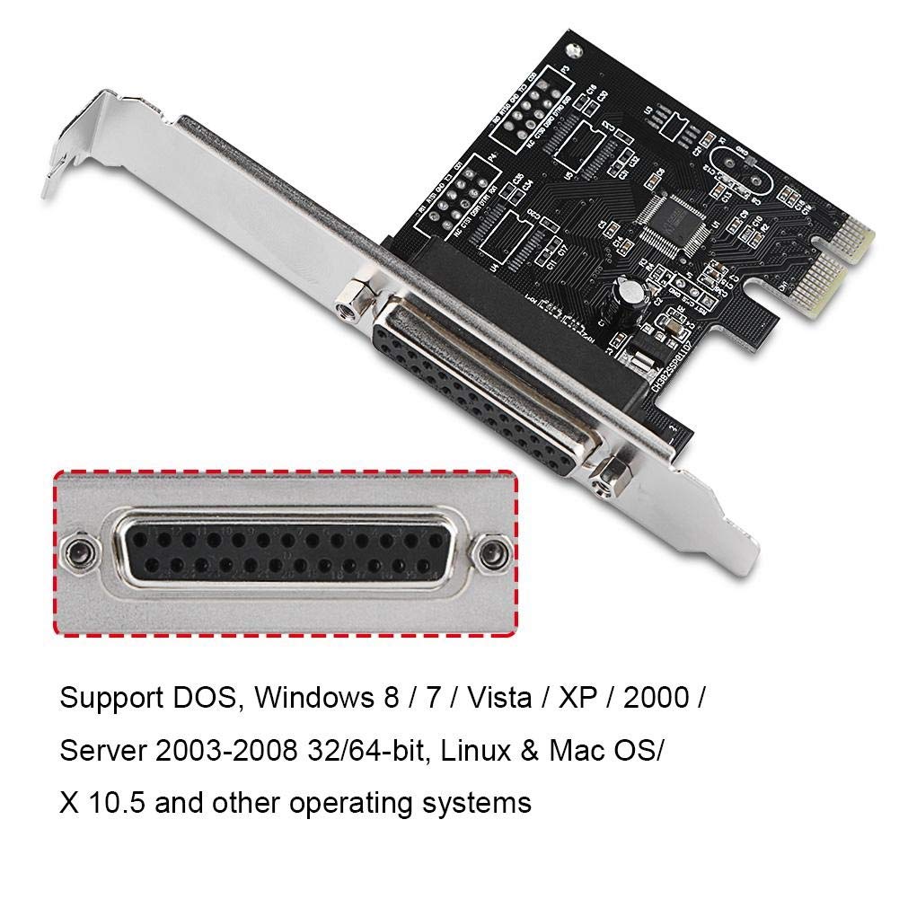 PCIe to Parallel Port Adapter Card - DB25 LPT Printer Controller for MAC & Linux | High-Speed Printing Solution for Legacy Printers, Industrial Equipment & POS Systems