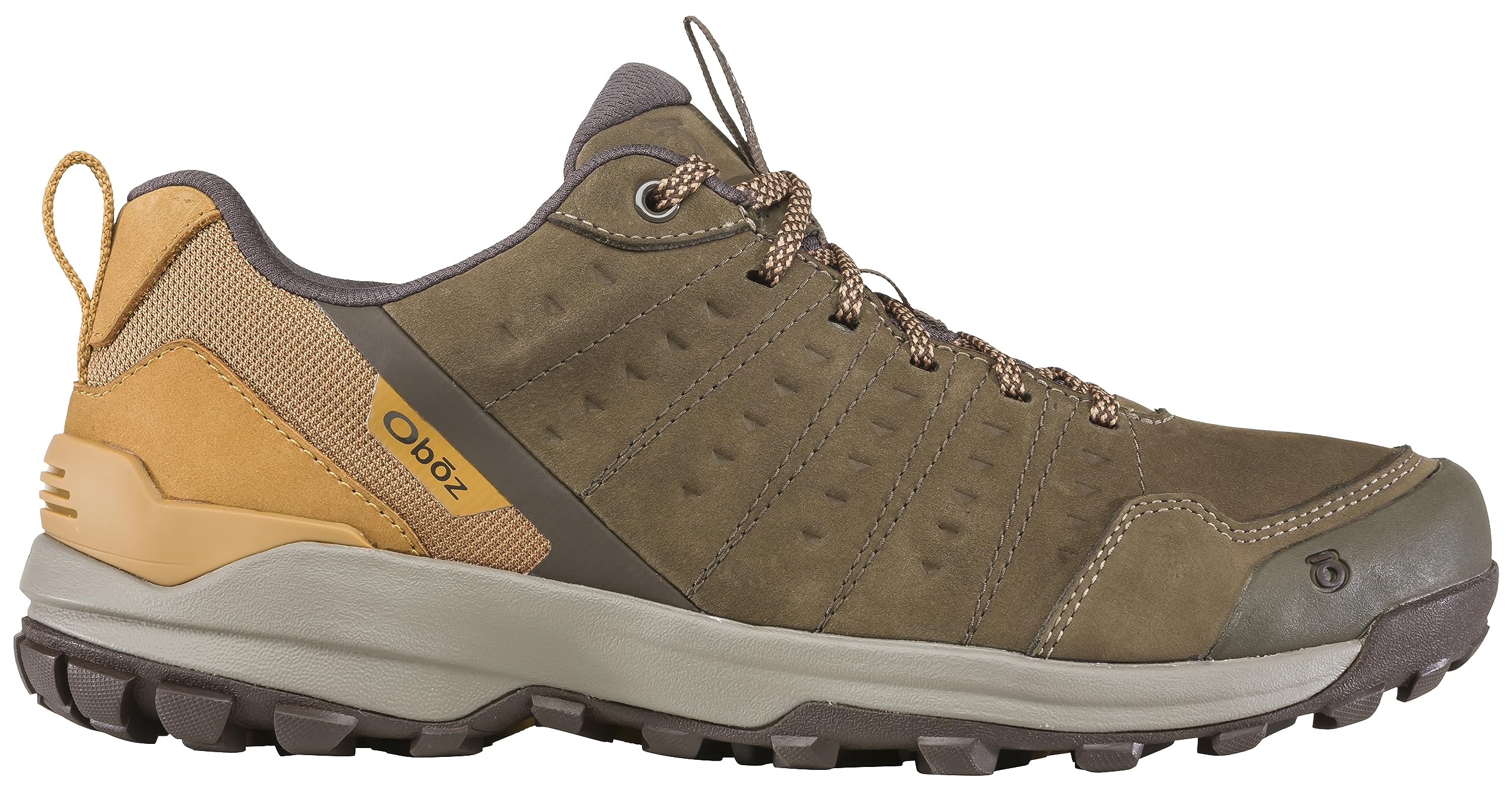 Oboz Sypes Low Leather B-Dry Waterproof Hiking Shoes for Men - Lightweight & Durable Outdoor Trekking Boots for Hiking, Camping, and Trail Walking